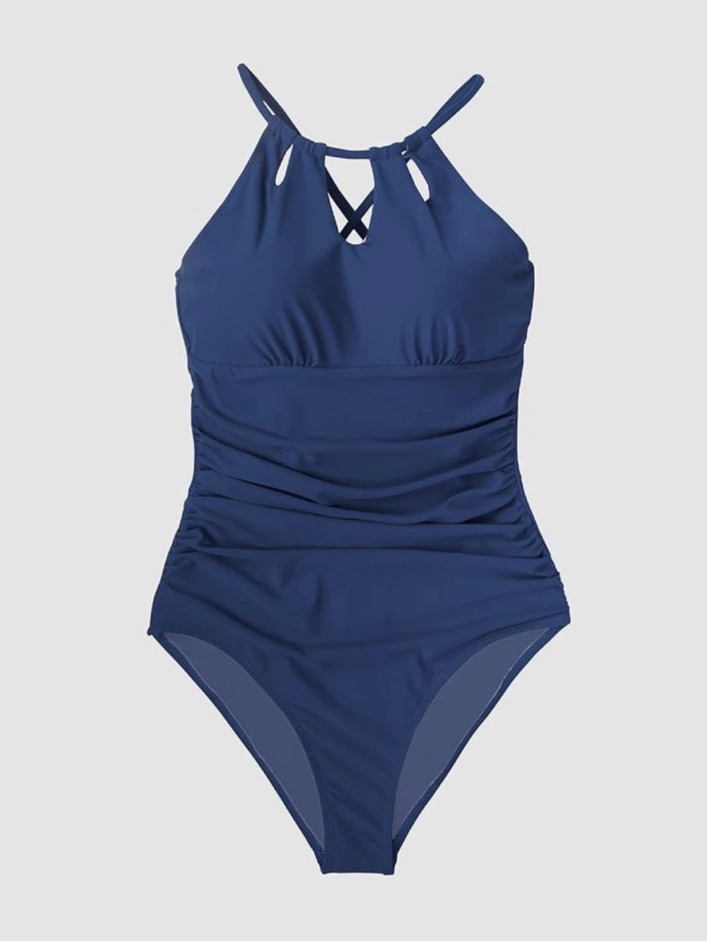 Cupshe Women’s One-Piece Swimsuit with High Neck - Yale Blue